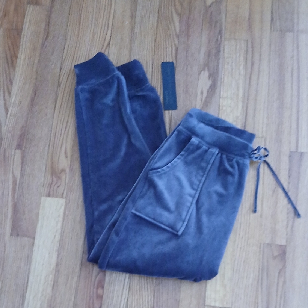 NWT House of Harlow 1969 Gray Velour Jogger Pants with Pockets■ Size S
